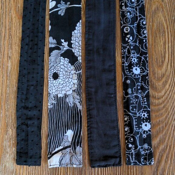 2 for $20 Set of 4 Umbrella Girl Productions Black Hair Scarves Goth - Picture 3 of 11
